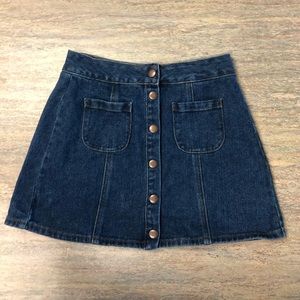 Denim Button Down Skirt